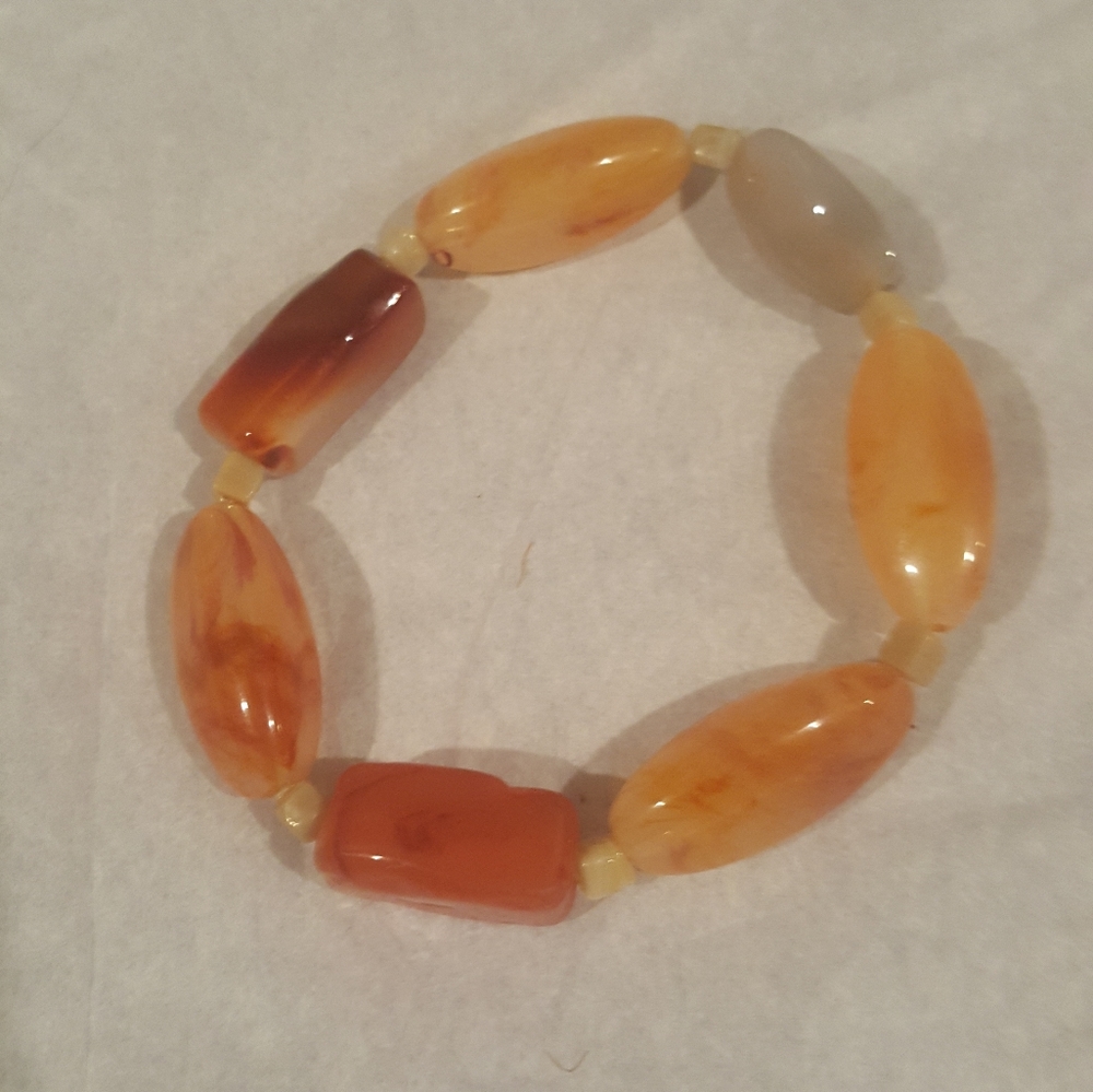Shades of Amber Stretch Bracelet